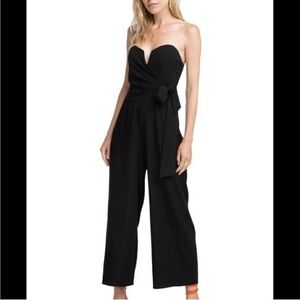 ASTR THE LABEL Zion Black Jumpsuit Wide Leg Size Small
